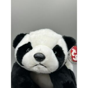 TY Beanie Buddies Panda Bear 14" with Tag in Protector 1998 Plush Stuffed Animal